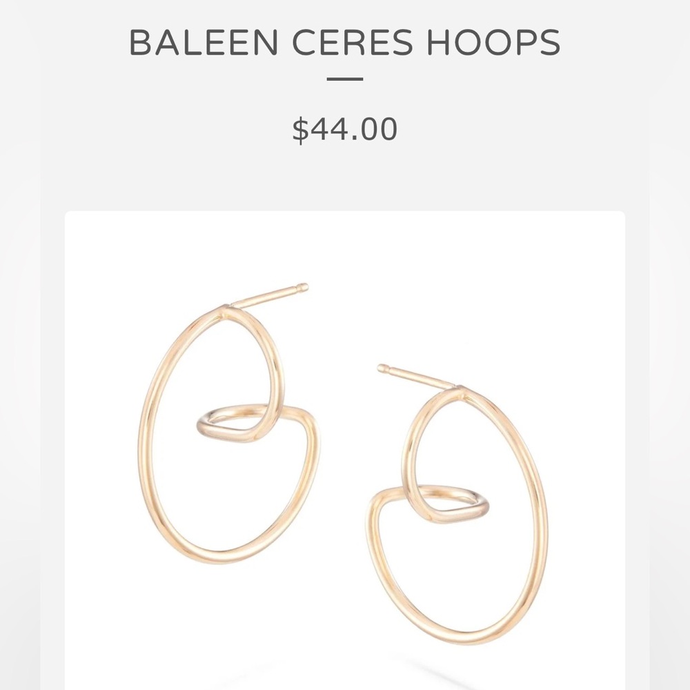Baleen Ceres Gold Hoop Earrings - Picture 2 of 5